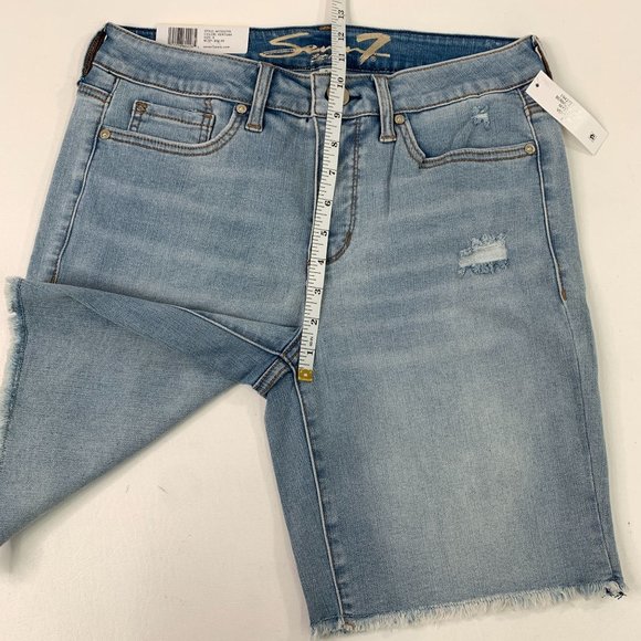 Seven7 Women's Shorts Size 8 Sunset Bermuda 9" inseam Denim Jean Short Size 8 - Picture 7 of 8